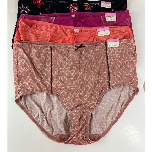 NWT Cacique Bundle Lot of 5 Panties Full Brief Lace Floral Plus Size 22/24 - Picture 4 of 13